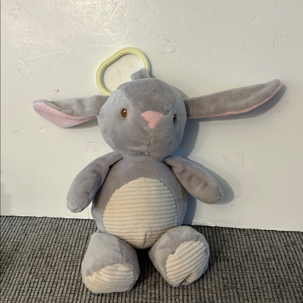 🎁 Baby toys Lamaze moose stroller baby toy and Kellytoy Gray Pink Plush Bunny - Picture 4 of 9